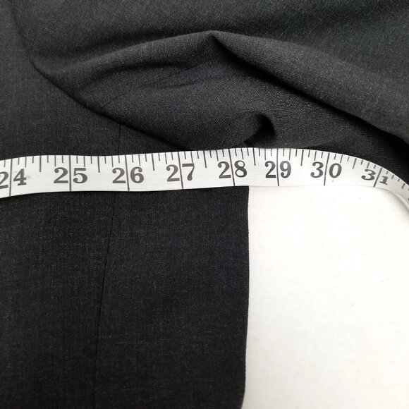 GS Mens Suit Jacket 54PRG Charcoal Black Wool Blend Professional Business Portly - Picture 9 of 11